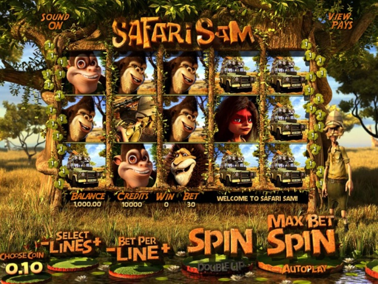 Автоматы на деньги «Safari Sam» от казино Вулкан